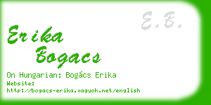 erika bogacs business card